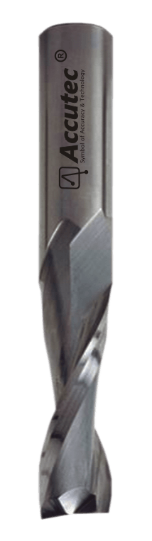 Two Flute Solid Carbide Spiral Bit Accutec Tooling System